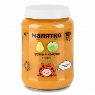Пюре "Малятко" Груша-яблуко скло