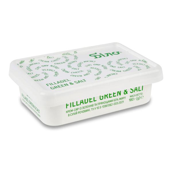 Крем-сир Біло Filladel Green&Salt 60%