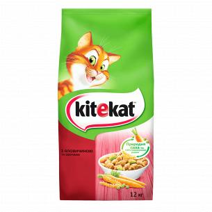Корм для котів Kitekat з яловичиною та овочами сухий