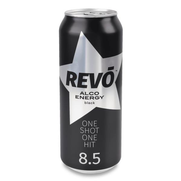 Напиток энергетический Revo Black сл/алк ж/б