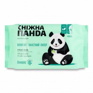 Папір туалетний Сніжна панда Bamboo вологий